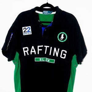 Polo by Ralph Lauren Green Black and White Polo Shirt.
